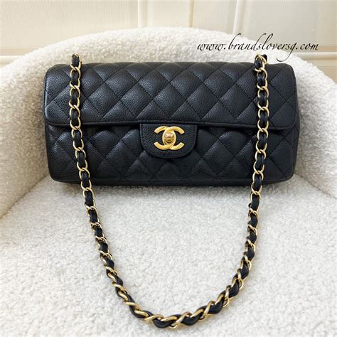 chanel caviar east/west flap shoulder bag